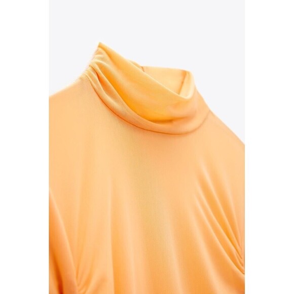 ZARA RUBBED TOP IN SEMI-TRANSPARENT FABRIC M - Picture 4 of 8